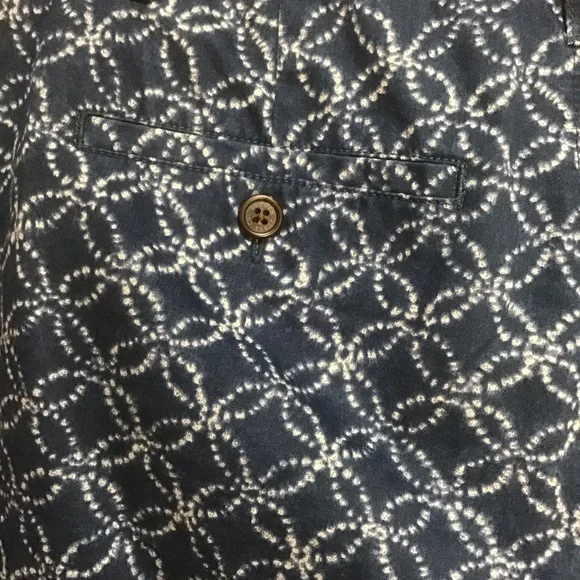 LRL Lauren Jeans Company Blue Circle Print Cotton Shorts, Size 10 - Picture 10 of 11